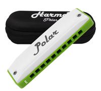 Harmo Polar Diatonic Melody Tuned Armónica en E - Sintonizada Especialmente para Melodías Fáciles en Cross Harp, 2 Octavas Sin Bends, Alta Respuesta y Bordes Suaves - Verificada en EE. UU.