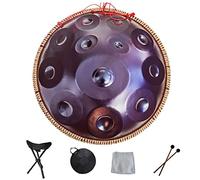 Harmonic Handpan Drum Hand Pan 9 10 12 14 Notas Instrumento de percusión Profesional Handpan de Acero con Bolsa de Viaje Decoración de Cuerda y mazos para meditación Yoga Zen