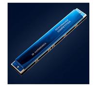 Harmónica Armónica De 28 Agujeros Amplia Gama Profesional De Competición Polifónica Con Clave En C Instrumento Musical De Órgano Bucal(Blue)