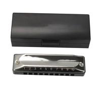 Harmónica Armónica De Blues De 10 Agujeros Y 20 Tonos Clave C Arpa De Acero Inoxidable Armónica Diatónica Para Principiantes Y Adultos(C)