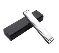 Harmónica Armónica De Trémolo De 24 Agujeros Con Llave En C Armónica De Boca Profesional Mini Arpa De Boca Instrumento Musical Profesional(B Tone)