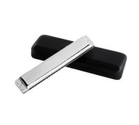 Harmónica Armónica Polifónica Con 24 Orificios En Clave C, Trémolo Profesional Para Adultos Y Profesionales Color Dorado Y Plateado(Silver)