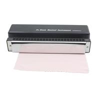 Harmónica Armónica Profesional De 24 Orificios Con Teclas C Y D De Doble Cara Con Trémolo Plateado Para Principiantes(C key)