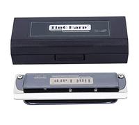 Harmonica Blues Harp 10 Agujeros en La, Instrumento Musical Blanco, Marcado de Agujeros en - Sonido Claro y Estable, Diseño Ergonómico, Ideal Principiantes y Conciertos (blanco)