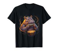 Harmonica Hippo Rhythm Night Jam Camiseta