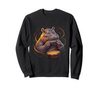 Harmonica Hippo Rhythm Night Jam Sudadera