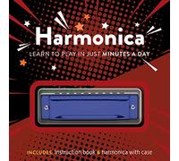 Harmonica kit: Learn to Play in Just Minutes a Day - Includes: Instruction book and harmonica with case