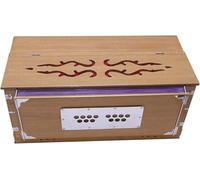 Harmonium 3.5 octava 9 función de acoplador de tope, fuelle de siete pliegues, 42 teclas, color natural con bolsa, armonio indio, armonio profesional