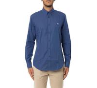 Harmont&Blaine - Camisa de manga larga para hombre con logotipo de Bassatto CRP011007634B 8052381078637 - S, azul marino, M