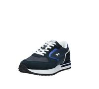 Harmont&Blaine - Zapatillas bajas 241.090 azul marino para hombre y adulto, estilo zapatilla de piel de ante con inserciones de tela técnica, turquesa, 44 EU Larga