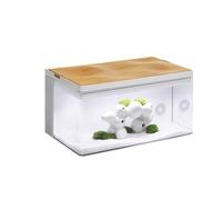 Harmony Aquatic Tank by Clairnara - Harmony Legend - Acuario todo en uno ganador del premio iF Design de 10 galones (tanque blanco con parte superior de grano de cedro, leyenda de armonía)