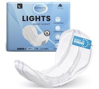 Harmony Care® Lights Maxi Night - Compresas para incontinencia unisex absorbentes - Discretas compresas para incontinencia leve a moderada - con protección contra fugas y control de olores - 12