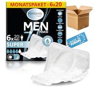 Harmony Care® Men - Compresas de incontinencia súper absorbentes para hombres con incontinencia leve a moderada - Discretas compresas para hombres en caso (120 pieza)