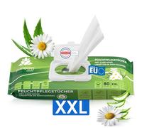 Harmony Care® Toallitas húmedas premium para adultos para el cuidado diario - Toallitas húmedas XXL extra gruesas con extractos suaves para la piel - Toallitas de higiene íntima sin alcohol ni