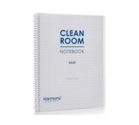 Harmony Lab Cleanroom Notebook - 8.5" x 11" Letter Size - ISO 3 Class 10 Safe - 100 Pages College Ruled - Latex-Free & ESD-Safe Spiral - Low Particulate Polymer Paper