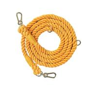 Harnais Chien, Multifonctionnelle à Double Tête Tresse Longe Chien Avec Accessoires en or pour le Camping Voyage Randonnée en Plein Air (Honey Orange 210cm*1.2cm)