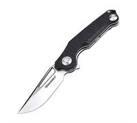Harnds Time Navaja de Bolsillo Plegable 14C28N Hoja Mango G10 Rodamiento Cerámico Camping Outdoor Supervivencia EDC Cuchillo (Negro)
