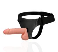 Harness Attraction Ãrnes Con Consolador Doble PenetraciÃ³n 17.5 X 4.3 Cm