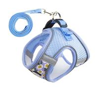 Harness De Gato con Plomo | Correa del Pecho del Arnés De Gato | Arnés De Y Correa | Arnés De Gatito Viaje A Prueba De Escape De Verano Estilo De Chaleco Transpirable con Tira Reflectante