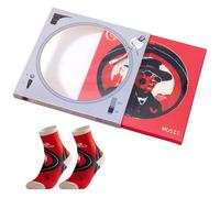 HarnyLoom Calcetines Navidad Mujer Hombre, CD Música Calcetines Termicos Divertidos Navideños Regalos 35-43 (Estilo C)