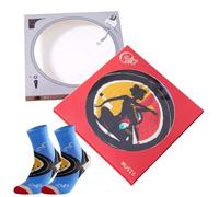 HarnyLoom Calcetines Navidad Mujer Hombre, CD Música Calcetines Termicos Divertidos Navideños Regalos 35-43 (Estilo B)