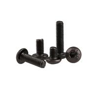 Haroar 20 Piezas M2x3mm~16mm Grado 10,9 aleación de Acero Hexagonal Cabeza de botón Tornillos Negro niquelado(20Pcs M2x16)