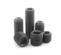 Haroar 30/50 Uds M2.5x2mm ~ 16mm Grado 12,9 Tornillos de Cabeza Hexagonal de Acero de aleación con Punta de Copa Tornillo sin Cabeza óxido Negro(50Pcs M2.5x8)