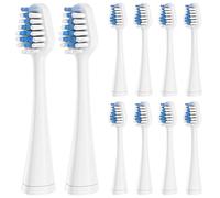 Harobey Cabezales de repuesto para cepillo de dientes Waterpik Complete Care 5.0/9.0, y para AquaSonic Duo Series y Home Dental Center, cepillo de dientes eléctrico, 10 unidades, color blanco