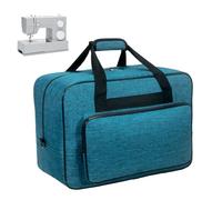 Haroranax Funda de transporte para máquina de coser, bolsa de transporte universal con bolsillos y asas, adecuada para la mayoría de cantantes y hermanos estándar, color azul pavo real