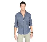 HARPER & NEYER Camisa Guayabera para Hombre Color Azul (FR/ES, Letras, XL, Regular, Regular, Azul)
