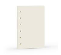 Harphia Inserciones de planificador A7, recambios de archivador para bloc en espiral de 6 anillas, minipapel en blanco, 6 agujeros, para planificador portátil, 45 hojas/90 páginas, 12,5 x 8,2 cm