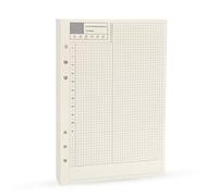 Harphia Recambio de planificador diario A5, 6 anillas de encuadernación, páginas interiores, recambio de cuaderno en espiral para diario Filofax Gucci LV (5,59 x 8,27 pulgadas)