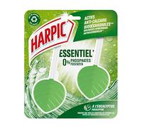 Harpic Bloque WC - Limpiador de WC ecológico para descalcificar - Perfume eucalipto - Lote de 2