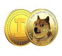 HARPIMER Monedas Dogecoin Moneda Doge Moneda Conmemorativa Moneda Coleccionable de Edición Limitada con Estuche Protector 1PCS
