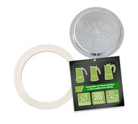 Harren24 Filtro y junta para cafetera espresso, compatible con la cafetera espresso Bialetti para 4 tazas, Ø exterior 64 mm, 6,4 cm, Ø interior 58 mm, 5,8 cm, junta de recambio