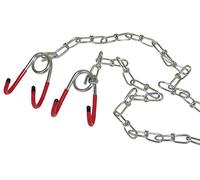 Harren24 Soporte para Techo de Bicicleta, Color Plateado y Rojo, Soporte para Bicicleta, Gancho de Techo, Gancho para Colgar en el Techo, suspensión de Bicicleta, Gancho para Bicicleta con Cadena