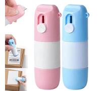 Harresa 2-in-1 Thermal Paper Eraser Pen & Craft Knife, 2026 New Water-Based Thermal Label Correction Marker with Mini Box Cutter, One Smear Printed Text Covering - Liquid Redacting Marker (Blue*Pink)