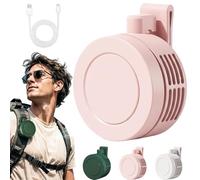 Harresa Mini Clip On Fan - 2026 New Portable Whirlwind Clip Fan for Waist & Body, 3 Speeds Cooling Rechargeable Bladeless for Clothes (B)