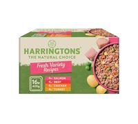 Harrington's Complete Wet Tray Alimento para perros Classics Variety Pack, hipoalergénico y sin cereales, 16 x 400 g, para salmón, ternera, pollo y pavo,elaborado con ingredientes totalmente naturales