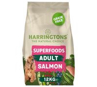 Harringtons Superfoods Complete Alimento para Perros Adultos, hipoalergénico y sin Cereales, con salmón y Verduras, 12 kg, elaborado con Ingredientes Totalmente Naturales
