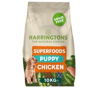 Harringtons Superfoods Puppy Complete Alimento seco para Perros, hipoalergénico, sin Cereales, con Pollo y Verduras, 10 kg, elaborado con Ingredientes Totalmente Naturales