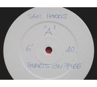 Harris, Sam Hearts On Fire 12" Tamla Motown TMGT1370 EX 1980s 12 inch, DJ copy. Handwritten white labels.