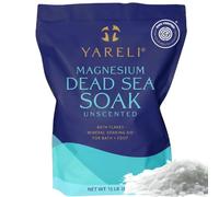 HARRIS Yareli Baño De Sal Del Mar Muerto Y Remojo De Pies, Escamas De Baño De Magnesio, Alternativa Más Fuerte A La Sal De Epsom 15 Libras |