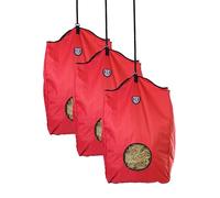 Harrison Howard Bolsa de heno para caballos de alimentación lenta, 3 unidades, color rojo