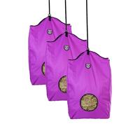 Harrison Howard Bolsa de heno para caballos de alimentación lenta, paquete de 3 unidades, color morado