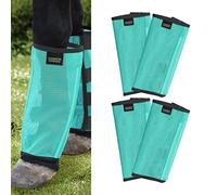 Harrison Howard Botas de mosca de ajuste holgado, protección UV, malla extra resistente ventilada, cuatro cierres, diseño que protege las patas del caballo y reduce el pisotón, juego de 4 unidades,