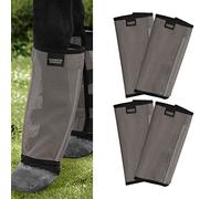 Harrison Howard Botas de mosca de ajuste holgado, protección UV, malla extra resistente, ventilada, cuatro cierres, diseño que protege las patas del caballo y reduce el pisotón, juego de 4 unidades,