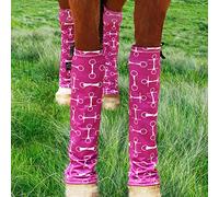 Harrison Howard Calcetines sueltos para patas de caballo, cómodos y fáciles de llevar, juego de 4 puntas rosadas