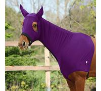 Harrison Howard Capucha elástica para caballo con cremallera, color morado, talla M