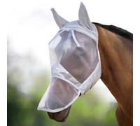 Harrison Howard CareMaster Máscara Anti-Moscas Protección con Orejas y Nariz Plata (S; Pony)